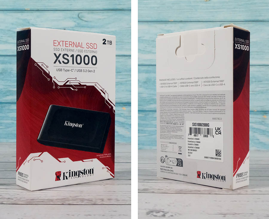 Kingston 2TB XS1000 USB-A 3.2 Gen 2 External SSD SXS1000/2000G