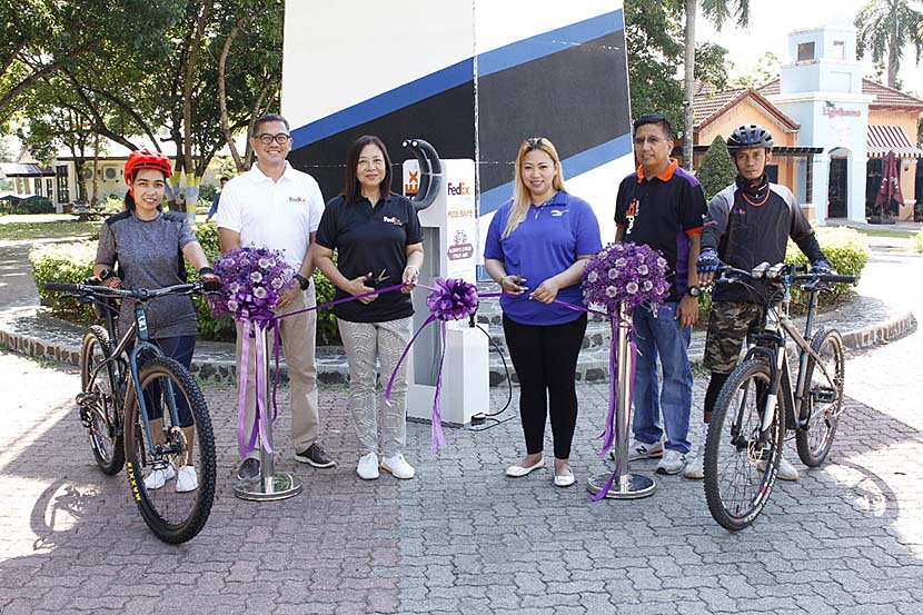 FedEx Supports Clark Authorities’ Drive to Promote Cycling  by Installing Bicycle Repair Stations in Clark