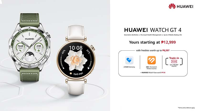 The latest style icon, HUAWEI WATCH GT 4 is now available nationwide starting at 12,999