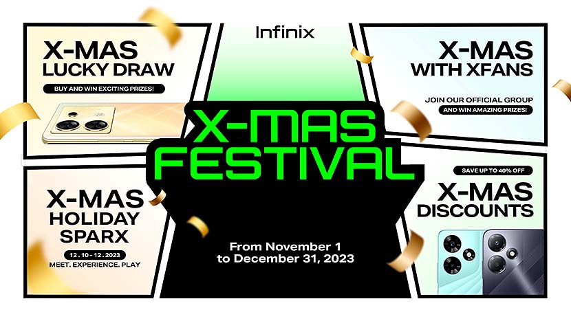 Celebrate the holidays with Infinix X-Mas Festival’s special discounts, promos