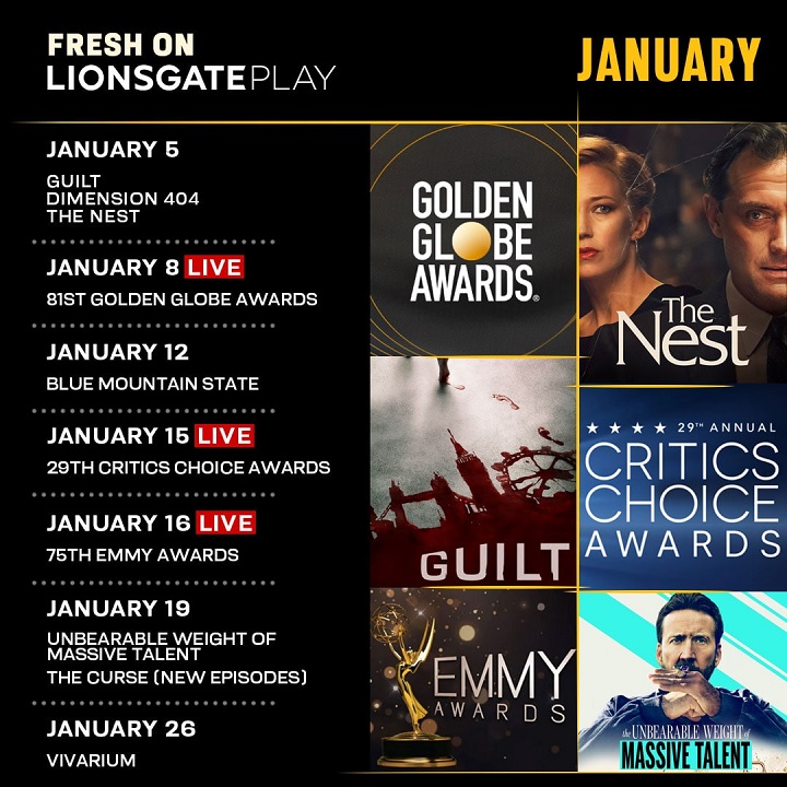 Dive into the New Year Fresh and Exciting Titles on Lionsgate Play
