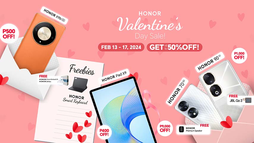 Celebrate Love this Valentine’s Day and Get Up to  50% Off HONOR Gadgets!
