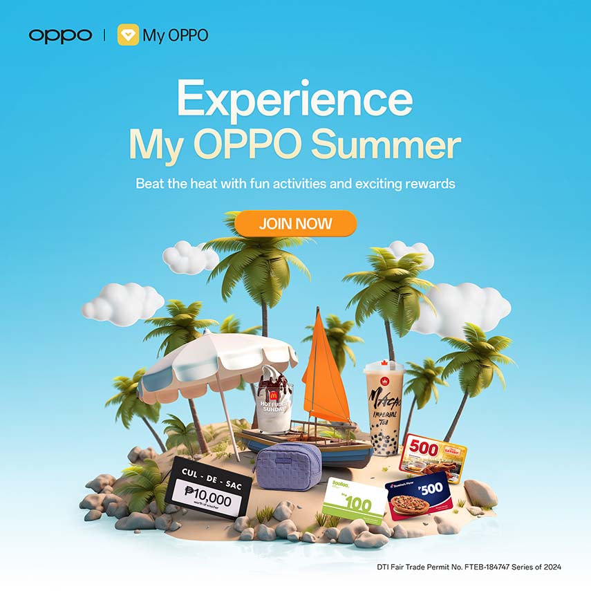 Dive into a MyOPPO Summer filled with fun rewards, perks, and treats when you log on to the MyOPPO app