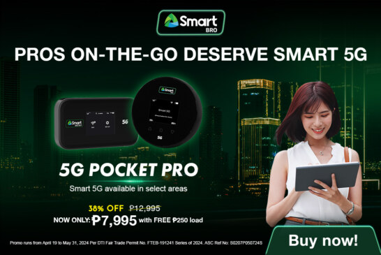 Smart offers the 5G Pocket Pro WiFi device for only Php7,995 for a limited time