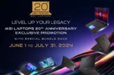 Celebrate MSI Laptops’ 20th Anniversary Exclusive Promotion with exclusive bundles and big discounts
