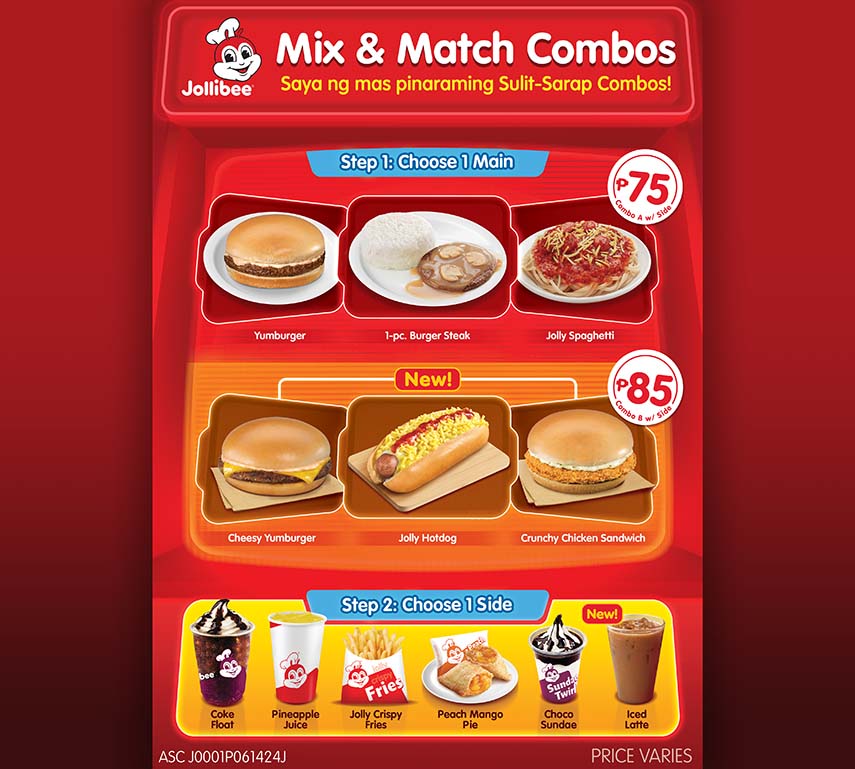 Saya ng mas pinaraming sulit-sarap combos!: Jollibee’s Bigger and Better Mix & Match is Here!