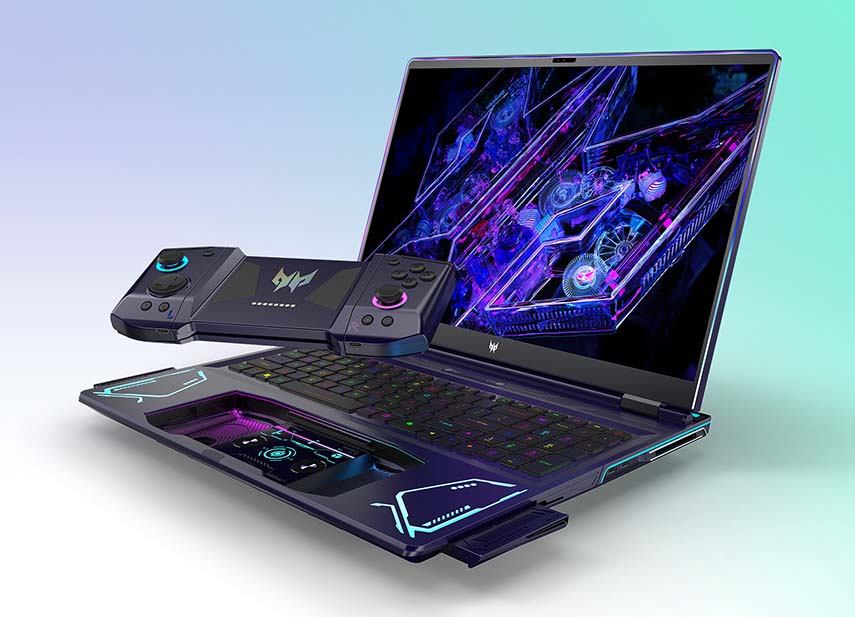 Project DualPlay: Novel Gaming Laptop Concept with Detachable Controllers for Dual-player Experiences