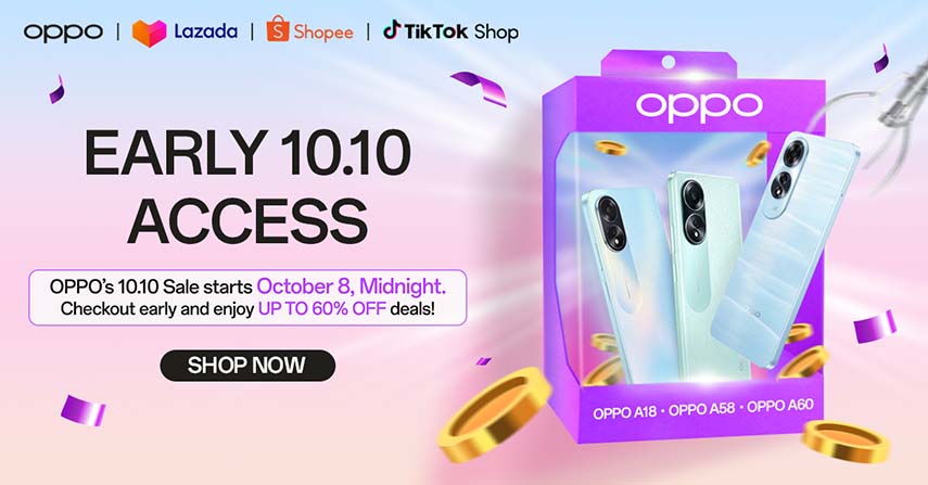 Enjoy early access to great October deals on  OPPO’s 10.10 Sale