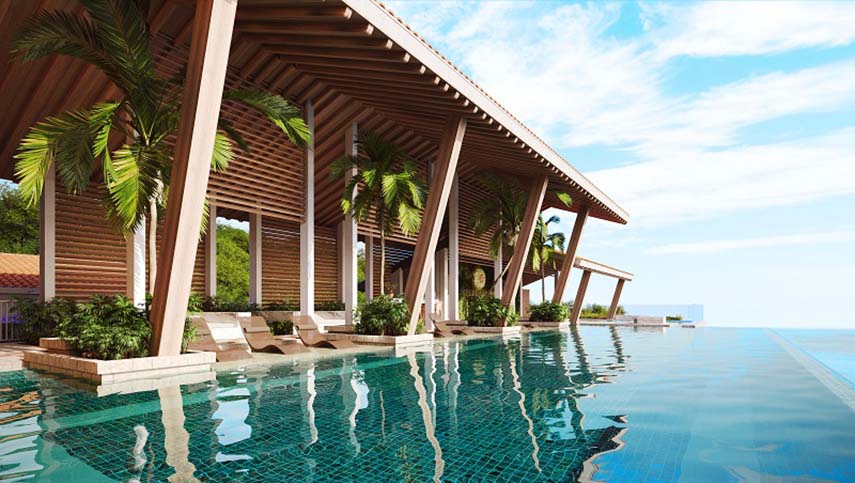 3 The Residences - Pool Deck with a sea view