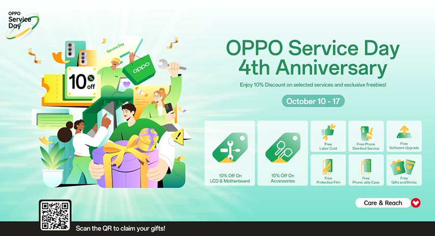 OPPO Service Day celebrates 4th Anniversary with special discounts and exclusive freebies