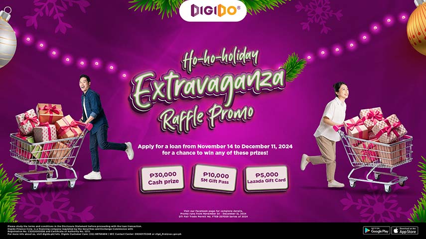 Take your Christmas celebrations to the next level with Digido’s Ho-ho-holiday Extravaganza raffle promo