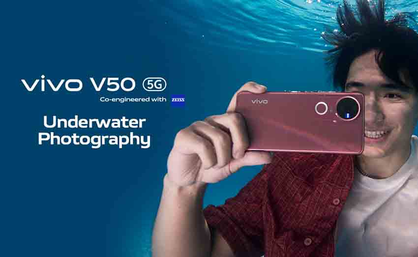Make a splash! vivo V50 is your go-to for epic underwater moments