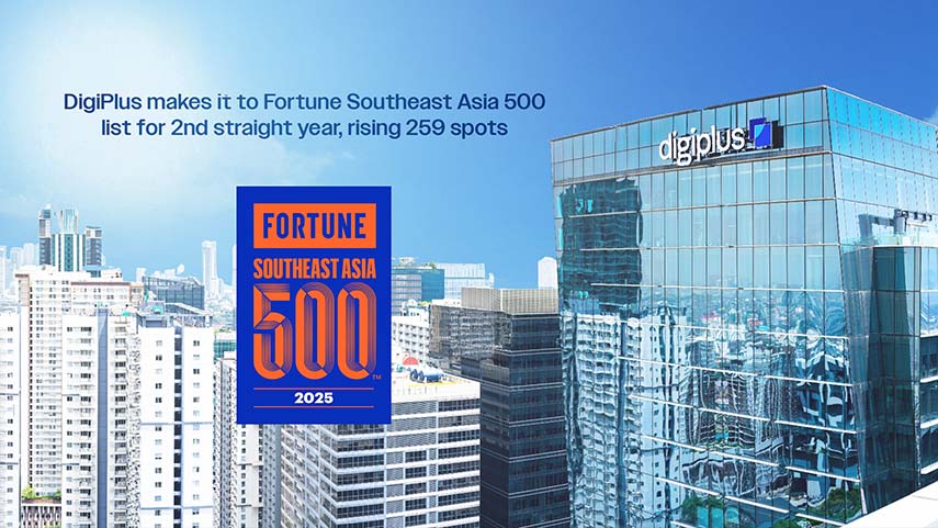DigiPlus makes it to Fortune Southeast Asia 500 list for 2nd straight year, rising 259 spots