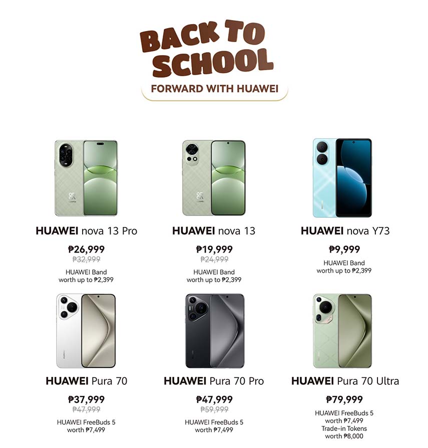 #BackToSchoolForwardWithHUAWEI- List of Products